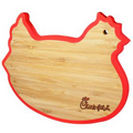 Chicken Bamboo Trivet W/ Silicone Edge